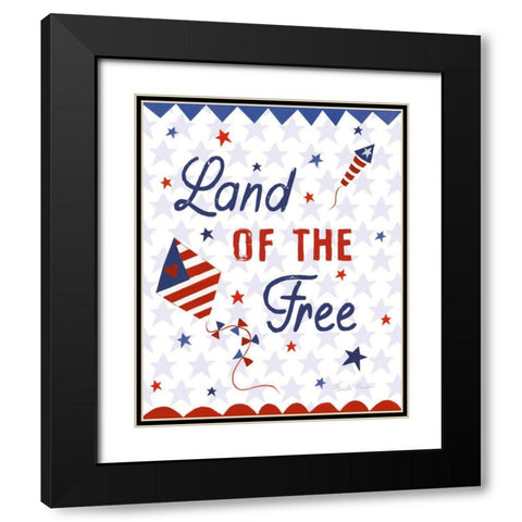 America The Beautiful IV Black Modern Wood Framed Art Print with Double Matting by Zaman, Farida