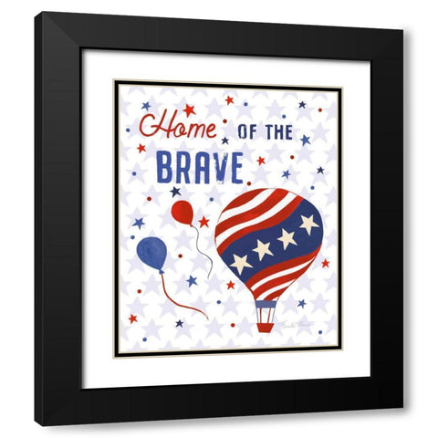 America The Beautiful V Black Modern Wood Framed Art Print with Double Matting by Zaman, Farida