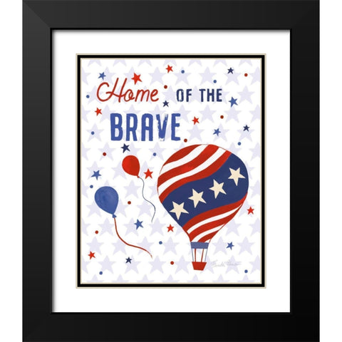 America The Beautiful V Black Modern Wood Framed Art Print with Double Matting by Zaman, Farida