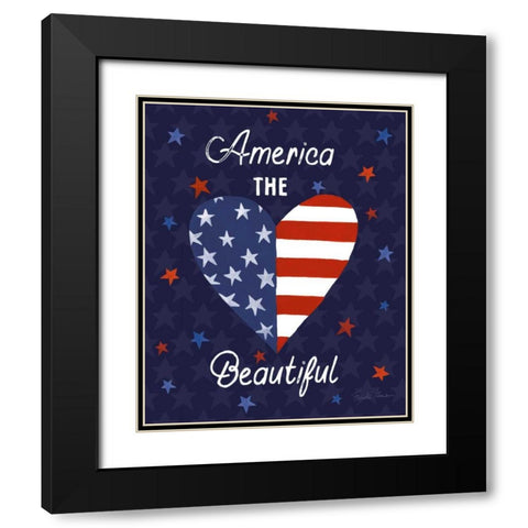 America The Beautiful VI Black Modern Wood Framed Art Print with Double Matting by Zaman, Farida