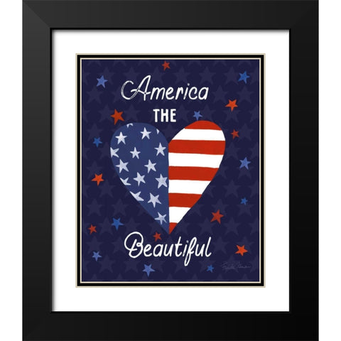 America The Beautiful VI Black Modern Wood Framed Art Print with Double Matting by Zaman, Farida