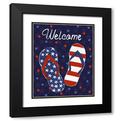 America The Beautiful VII Black Modern Wood Framed Art Print with Double Matting by Zaman, Farida