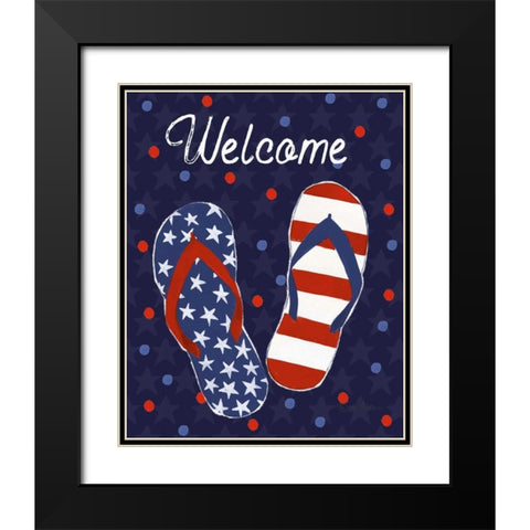 America The Beautiful VII Black Modern Wood Framed Art Print with Double Matting by Zaman, Farida