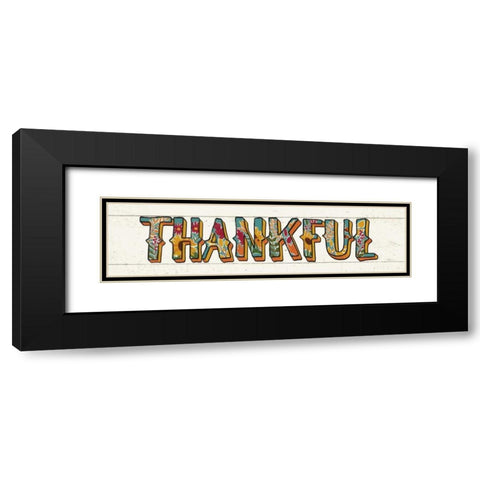 Thankful I White Panel Black Modern Wood Framed Art Print with Double Matting by Penner, Janelle