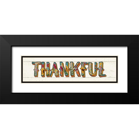 Thankful I White Panel Black Modern Wood Framed Art Print with Double Matting by Penner, Janelle