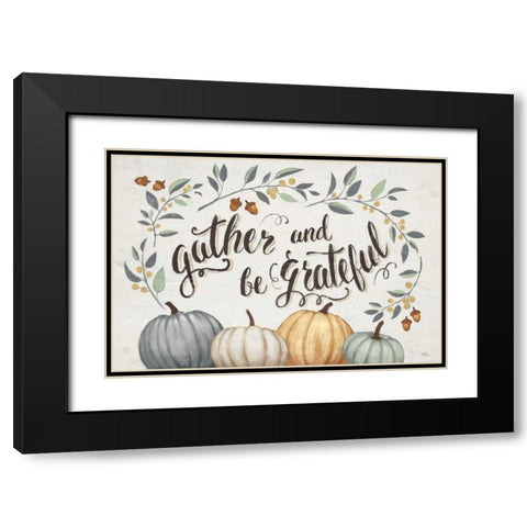 Our Home IV Gather Black Modern Wood Framed Art Print with Double Matting by Penner, Janelle