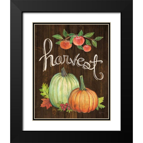 Autumn Harvest IV Walnut Black Modern Wood Framed Art Print with Double Matting by Urban, Mary