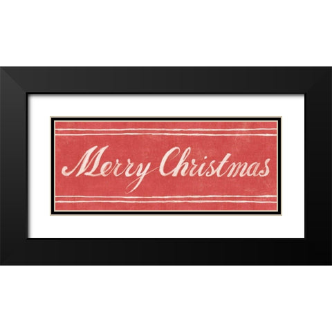 Floursack Holiday XIII Black Modern Wood Framed Art Print with Double Matting by Nai, Danhui