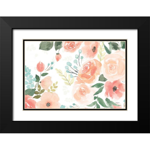 Blooming Delight III White Black Modern Wood Framed Art Print with Double Matting by Jackson, Jenaya