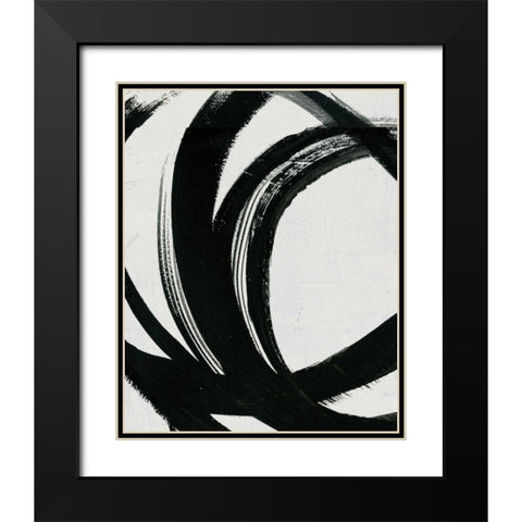 Spontaneous III Black Modern Wood Framed Art Print with Double Matting by Zaman, Farida