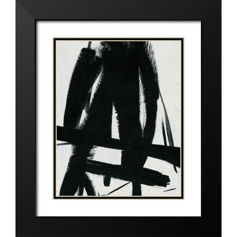 Spontaneous IV Black Modern Wood Framed Art Print with Double Matting by Zaman, Farida