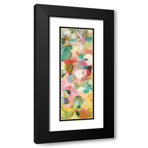 Happy Garden II Black Modern Wood Framed Art Print with Double Matting by Nai, Danhui