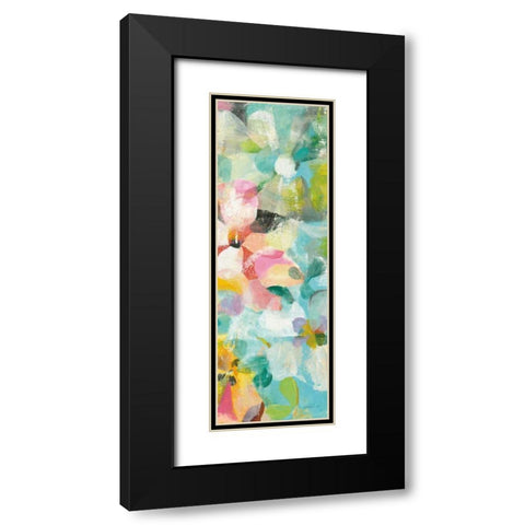 Happy Garden III Black Modern Wood Framed Art Print with Double Matting by Nai, Danhui