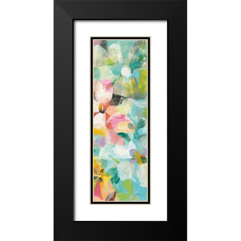 Happy Garden III Black Modern Wood Framed Art Print with Double Matting by Nai, Danhui