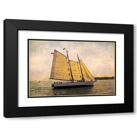 Morning Sail Black Modern Wood Framed Art Print with Double Matting by Van Swearingen, Debra