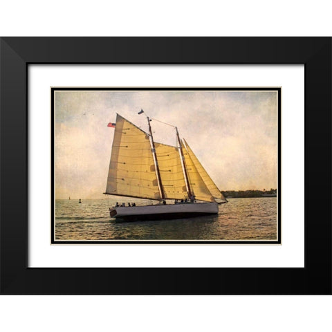 Morning Sail Black Modern Wood Framed Art Print with Double Matting by Van Swearingen, Debra
