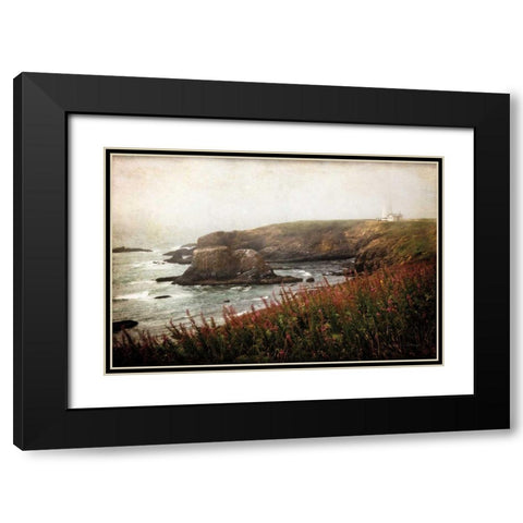 Coastal Mist Black Modern Wood Framed Art Print with Double Matting by Van Swearingen, Debra
