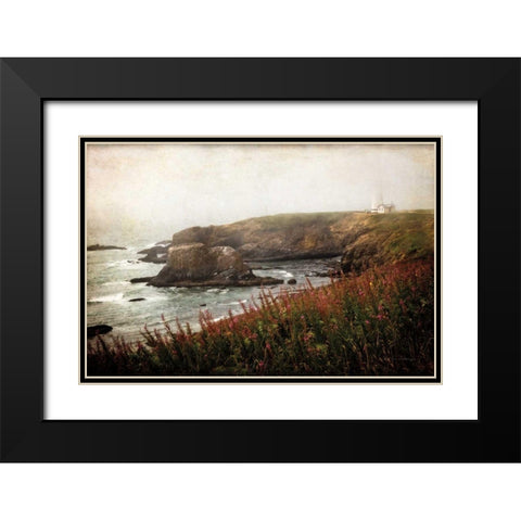 Coastal Mist Black Modern Wood Framed Art Print with Double Matting by Van Swearingen, Debra