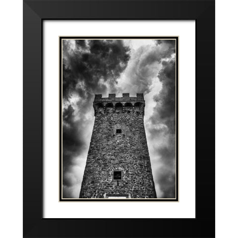 Gargonza Black Modern Wood Framed Art Print with Double Matting by Aledanda