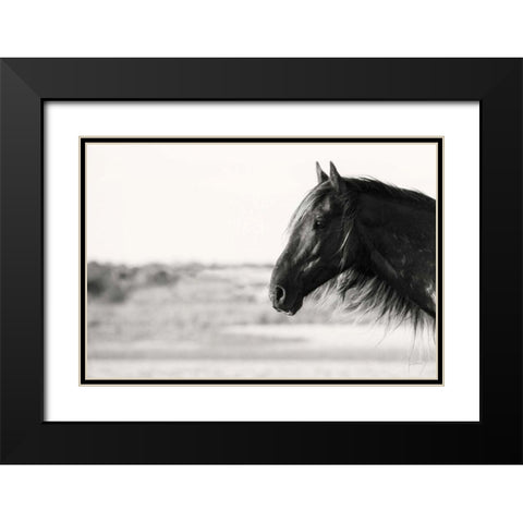 Pretty Girl Black Modern Wood Framed Art Print with Double Matting by Aledanda