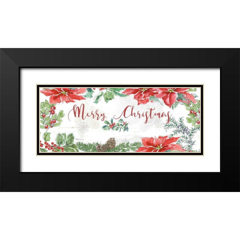 Farmhouse Holidays Merry Christmas Black Modern Wood Framed Art Print with Double Matting by Grove, Beth