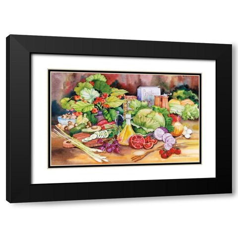 Garden Salad Black Modern Wood Framed Art Print with Double Matting by McKenna, Kathleen Parr