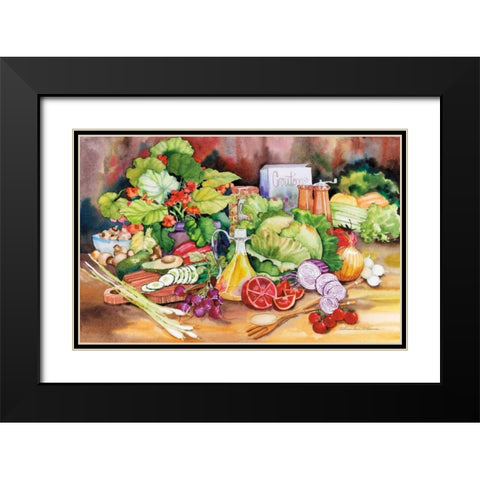 Garden Salad Black Modern Wood Framed Art Print with Double Matting by McKenna, Kathleen Parr