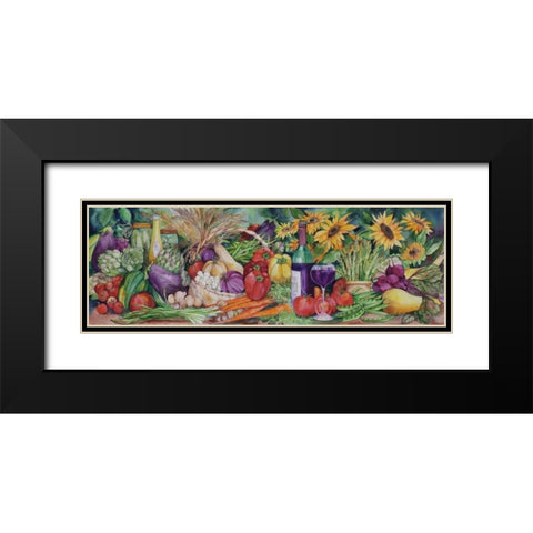 Vegetable Medley Black Modern Wood Framed Art Print with Double Matting by McKenna, Kathleen Parr