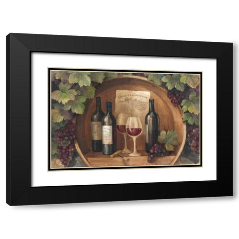 At the Winery - Wag Black Modern Wood Framed Art Print with Double Matting by Hristova, Albena