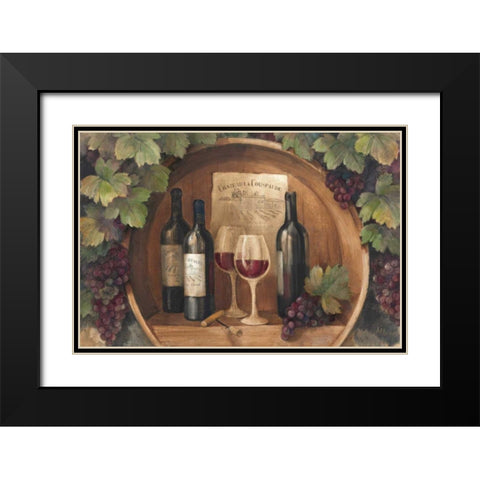 At the Winery - Wag Black Modern Wood Framed Art Print with Double Matting by Hristova, Albena