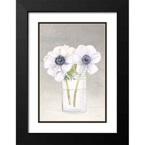 Tranquil Blossoms I Black Modern Wood Framed Art Print with Double Matting by Wiens, James