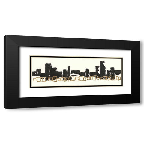 Gilded Boxes I Black Modern Wood Framed Art Print with Double Matting by Paschke, Chris