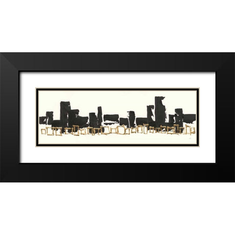 Gilded Boxes I Black Modern Wood Framed Art Print with Double Matting by Paschke, Chris
