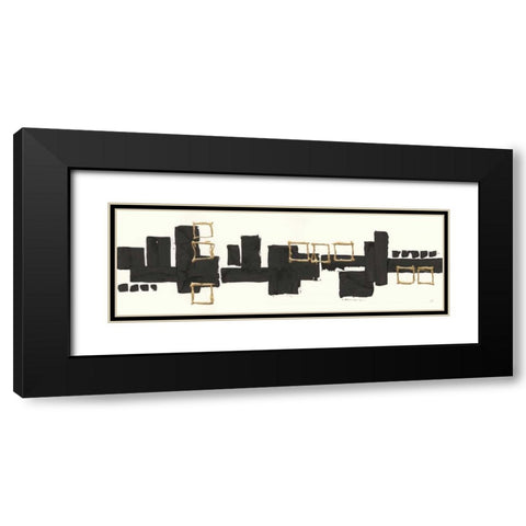 Gilded Boxes II Black Modern Wood Framed Art Print with Double Matting by Paschke, Chris