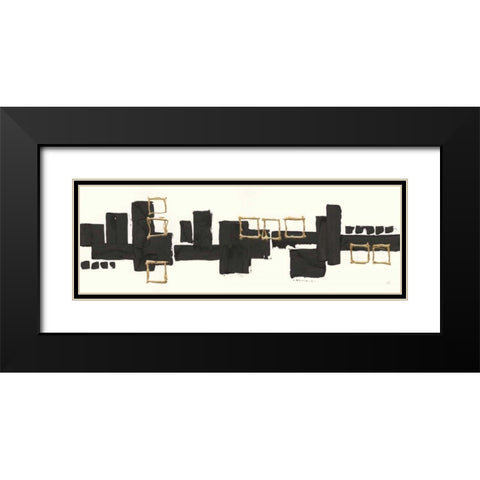 Gilded Boxes II Black Modern Wood Framed Art Print with Double Matting by Paschke, Chris