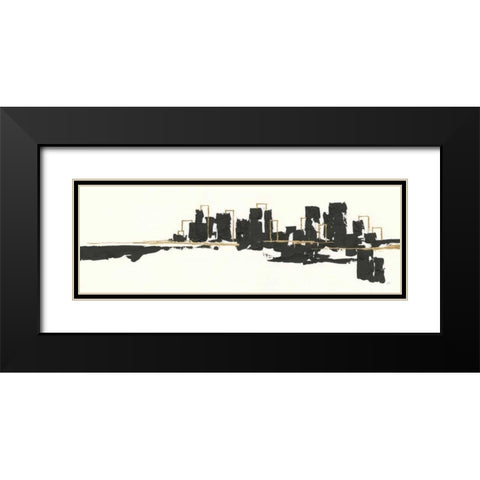 Gilded City I Black Modern Wood Framed Art Print with Double Matting by Paschke, Chris
