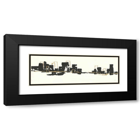 Gilded City II Black Modern Wood Framed Art Print with Double Matting by Paschke, Chris