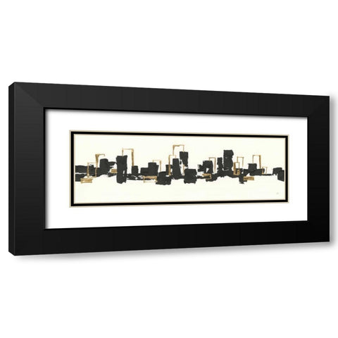 Gilded City III Black Modern Wood Framed Art Print with Double Matting by Paschke, Chris