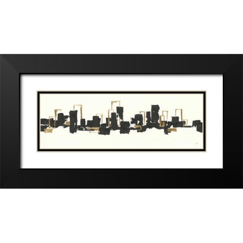 Gilded City III Black Modern Wood Framed Art Print with Double Matting by Paschke, Chris