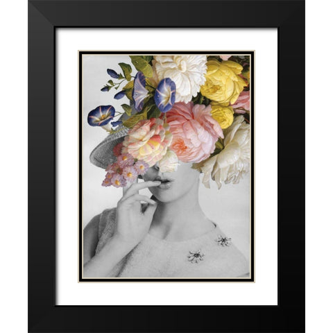 Garden Party I Black Modern Wood Framed Art Print with Double Matting by Wild Apple Portfolio