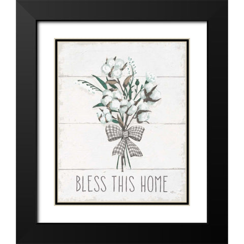 Blessed II Black Bow Black Modern Wood Framed Art Print with Double Matting by Penner, Janelle