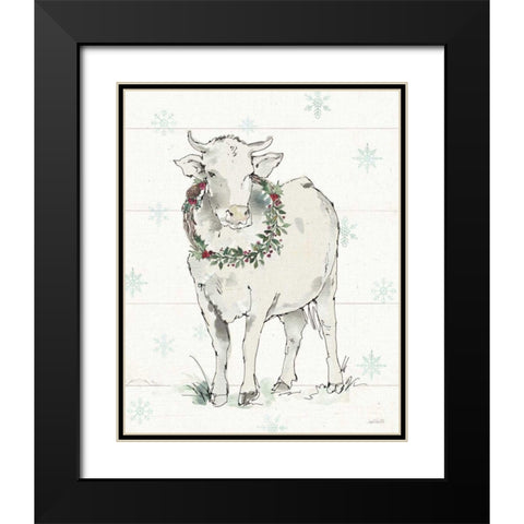 Modern Farmhouse X Christmas Black Modern Wood Framed Art Print with Double Matting by Tavoletti, Anne