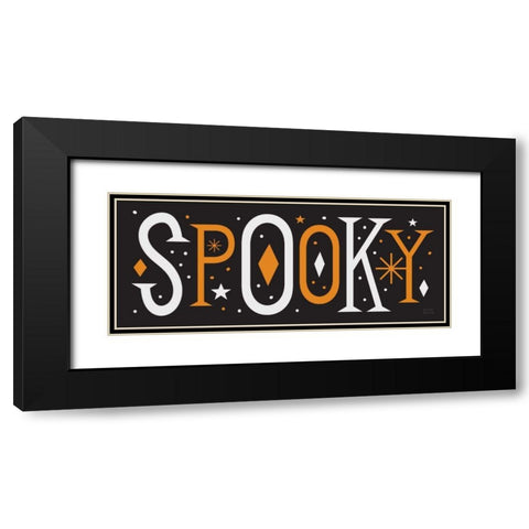 Festive Fright Spooky Black Modern Wood Framed Art Print with Double Matting by Mullan, Michael