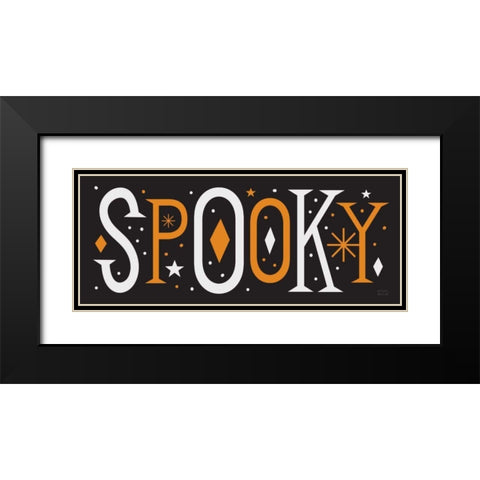Festive Fright Spooky Black Modern Wood Framed Art Print with Double Matting by Mullan, Michael