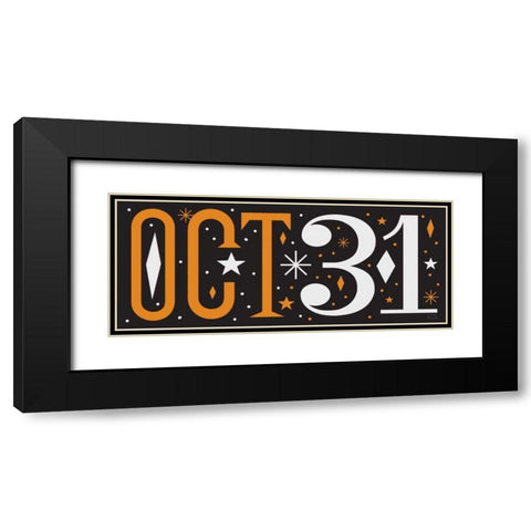 Festive Fright October 31 III Black Modern Wood Framed Art Print with Double Matting by Mullan, Michael