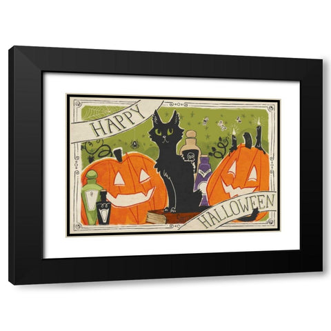 Stay Creepy I Black Modern Wood Framed Art Print with Double Matting by Penner, Janelle