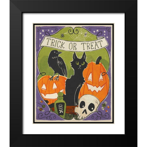 Stay Creepy VI Black Modern Wood Framed Art Print with Double Matting by Penner, Janelle