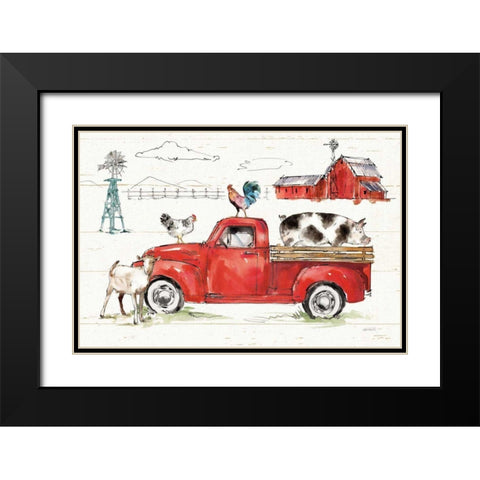 Down on the Farm II No Words Black Modern Wood Framed Art Print with Double Matting by Tavoletti, Anne