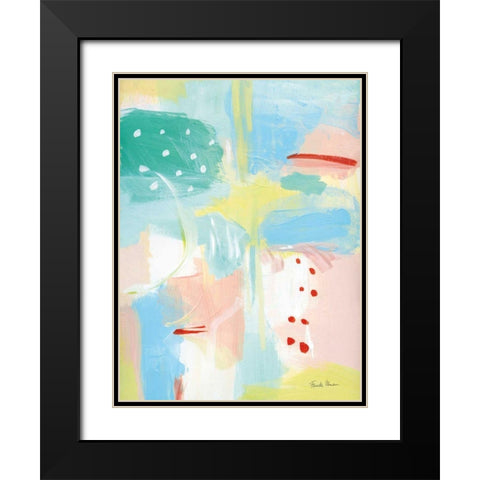 Fresh Face Abstract I Black Modern Wood Framed Art Print with Double Matting by Zaman, Farida