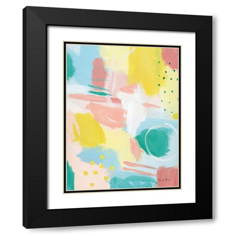 Fresh Face Abstract II Black Modern Wood Framed Art Print with Double Matting by Zaman, Farida
